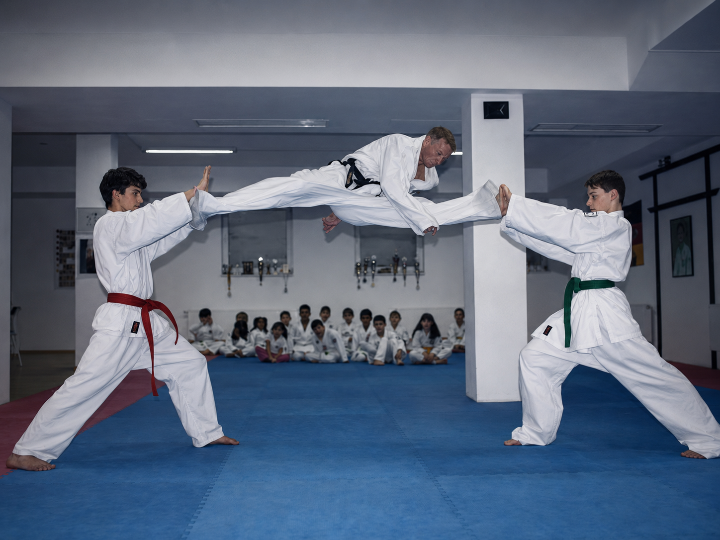 Sprungkick im Training